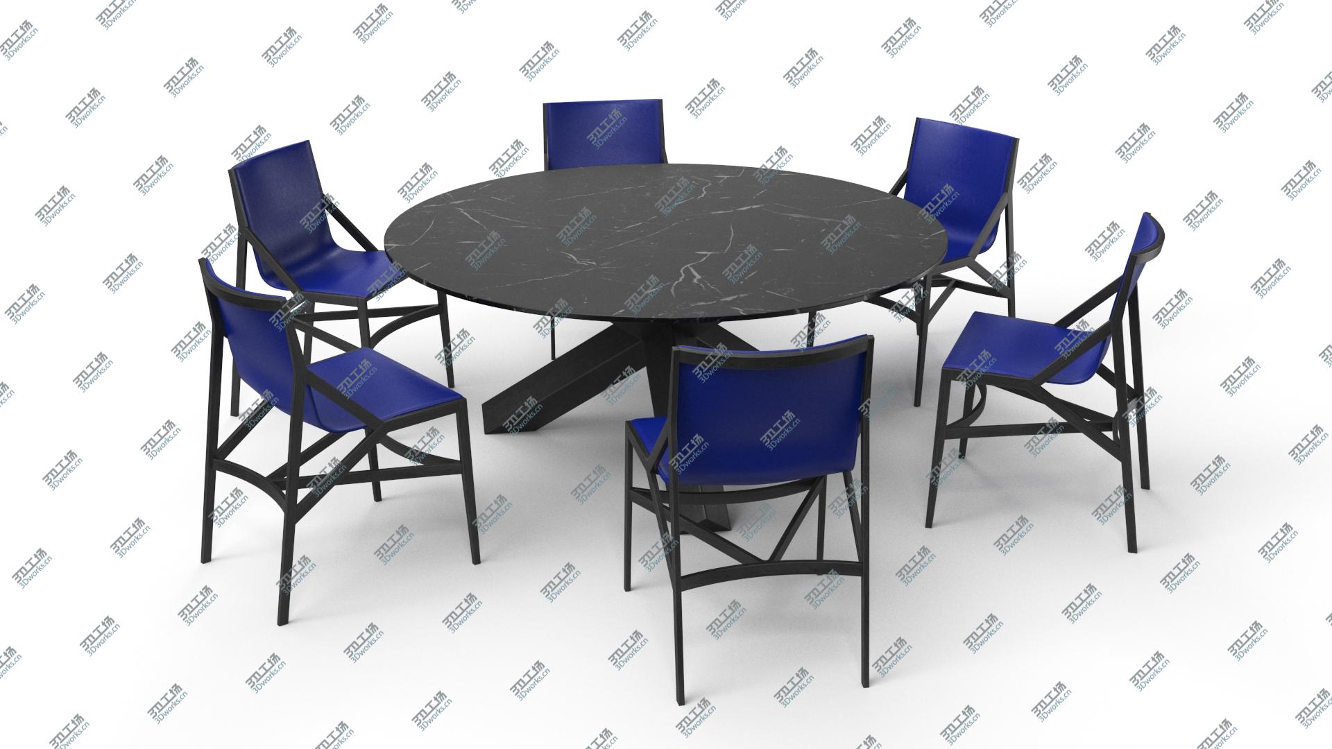 images/goods_img/2021040233/3D Cassina Dining Table Chair Set Black Marble Blue/2.jpg